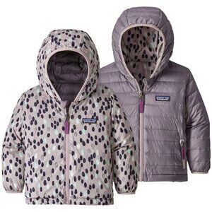 PATAGONIA 3-6M Purple Reversible Down Sweater Hoody Jacket Hood Hooded Coat 700